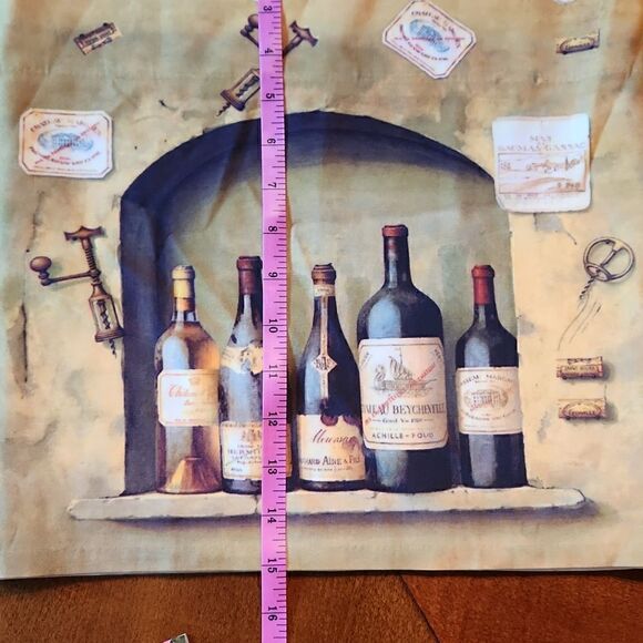 Set of 2 Wine & Cork Kitchen Dining Room Window Valance Curtains- 15" X 58" Each - Picture 5 of 8